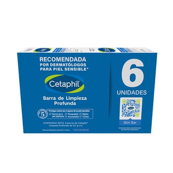 Cetaphil Jabón Corporal en Barra 6 pzas