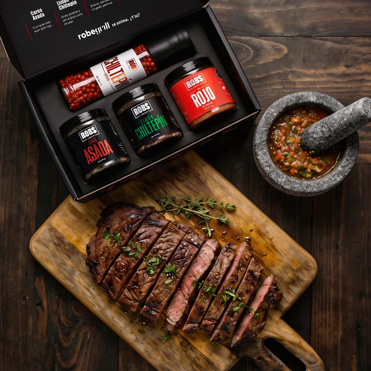 Robs by Robegrill Kit de Sazonadores + Chiltepín Entero 4 pack Robs by Robegrill Kit de Sazonadores + Chiltepín Entero 4 pack