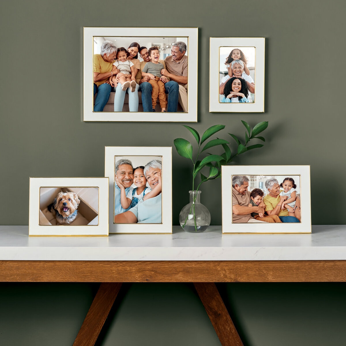 Mikasa Set de 5 Marcos Metálicos Esmaltados, Varios Colores