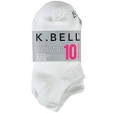 K. Bell Calcetines para Dama 10 piezas Blanco