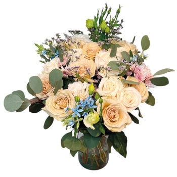 PREVENTA Chiltepec, Bouquet de Flores con Florero para Día de las Madres