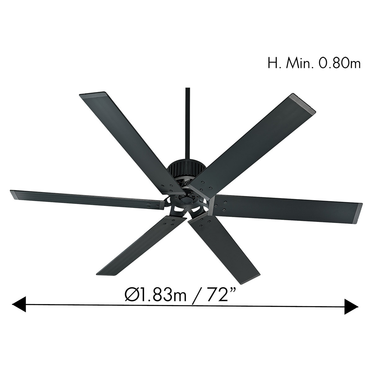 Hunter, ventilador de techo color negro