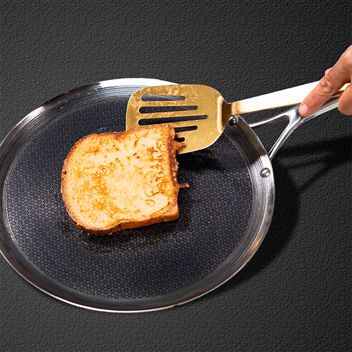 Hexclad, Batería de Cocina de 7 Piezas Con Comal Hexclad, Batería de Cocina de 7 Piezas Con Comal