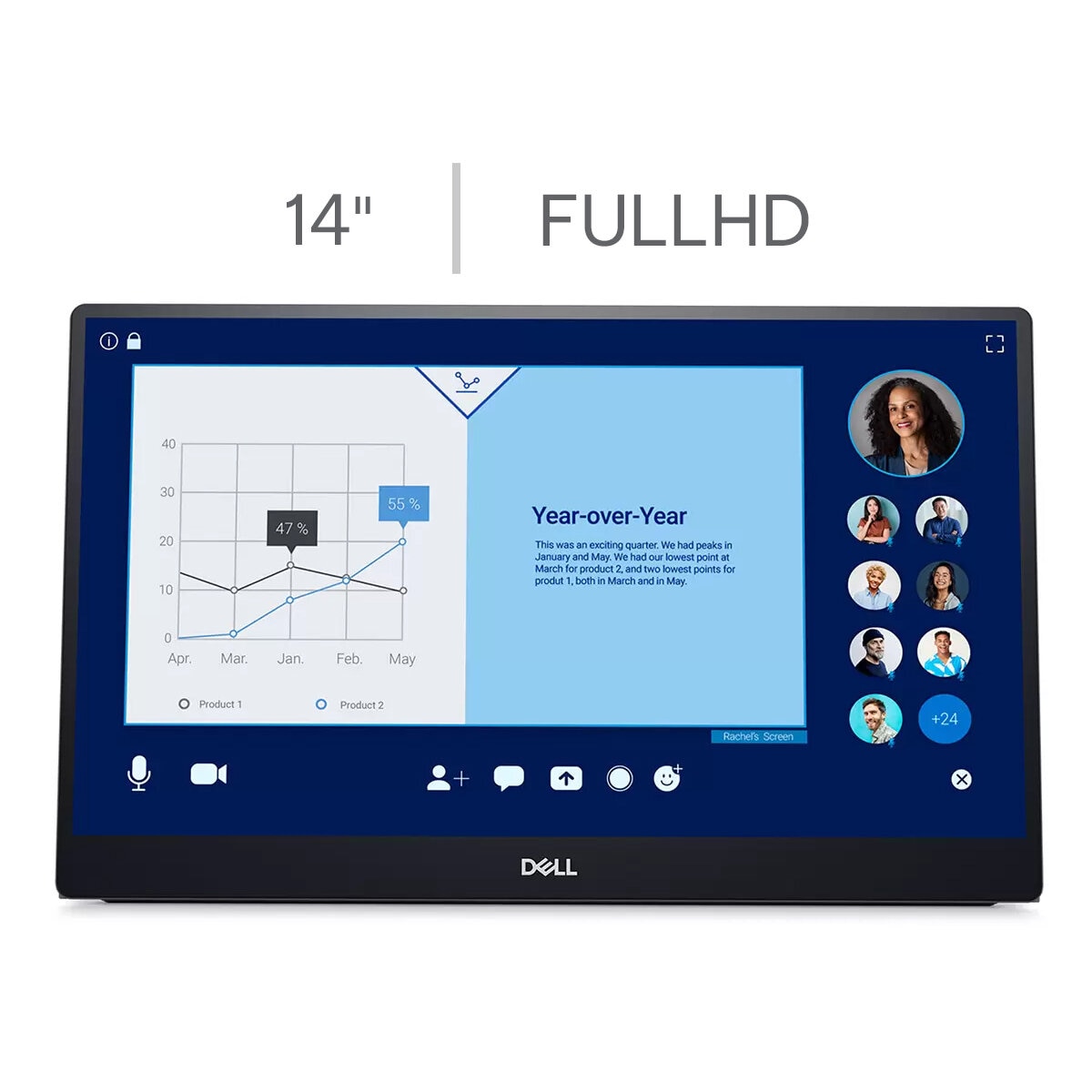 DELL Monitor Portátil 14" Full HD