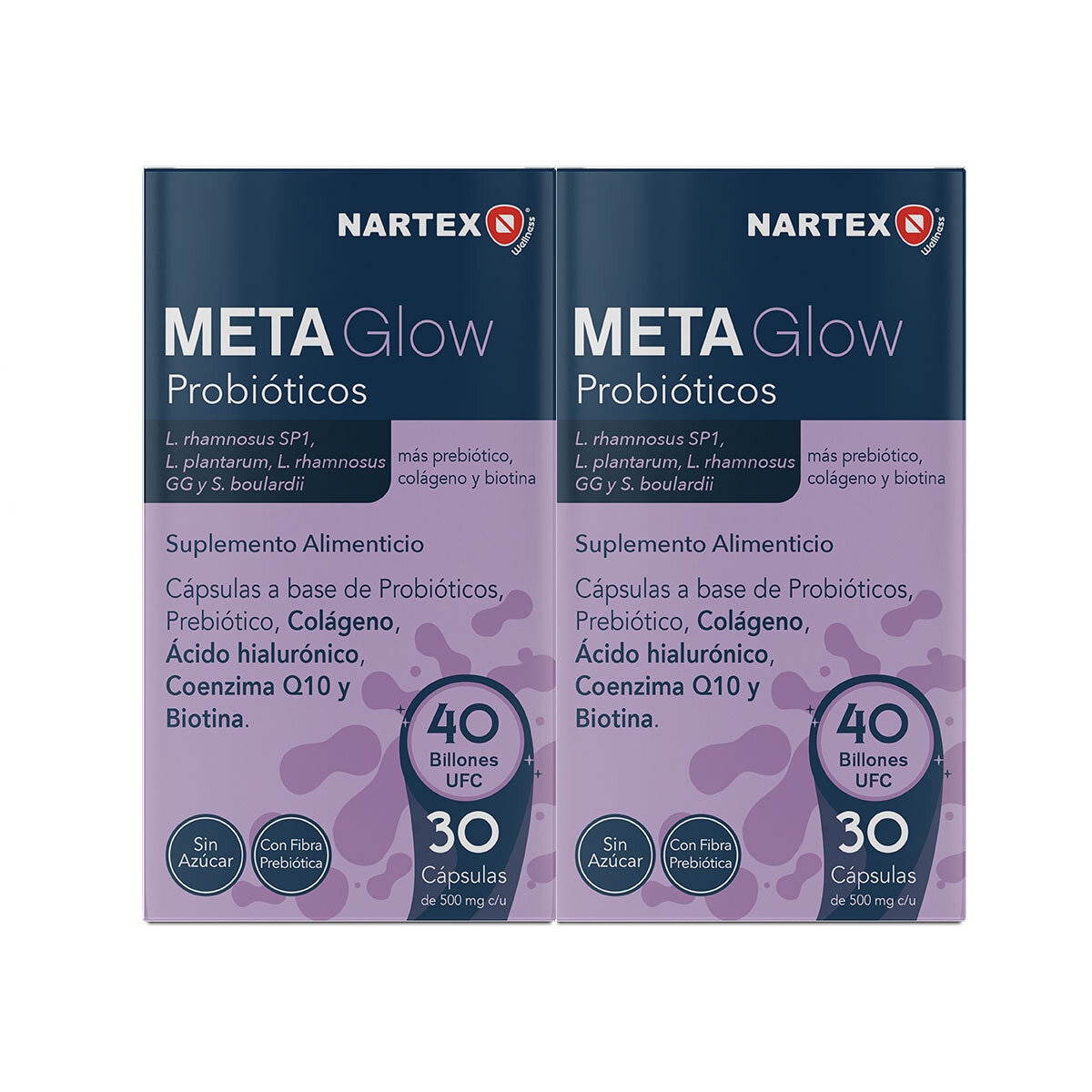 Meta Glow 2 Frascos de 30 Cápsulas c/u