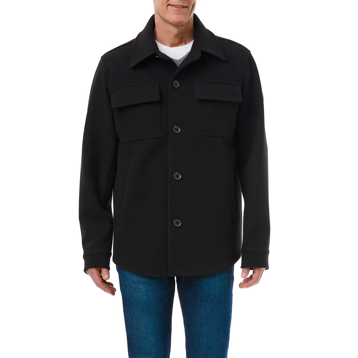 Vince Camuto Chamarra para Caballero Negro Extra Grande Vince Camuto Chamarra para Caballero Negro Extra Grande