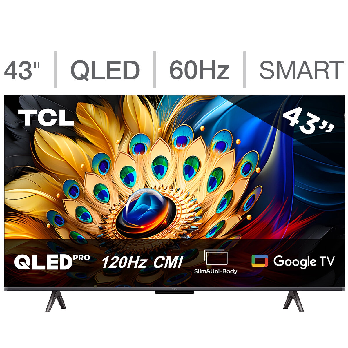 TCL Pantalla 43" QLED 4K Google TV