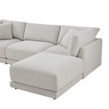 Aiden & Ivy, Dayna, Sofá Modular de Tela de 4 Piezas con 2 Almohadas Aiden & Ivy, Dayna, Sofá Modular de Tela de 4 Piezas con 2 Almohadas