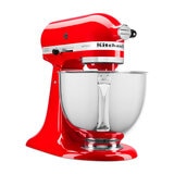 KitchenAid, Batidora Artisan Roja, Tazón de acero inoxidable pulido con asa, 4.7 L