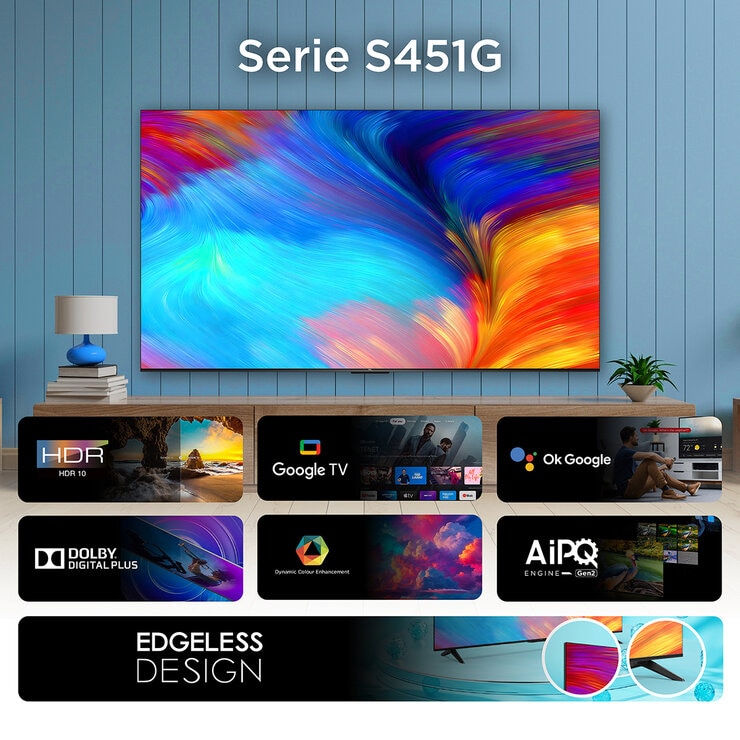 TCL Pantalla 55" 4K UHD Google TV