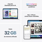 Apple MacBook Air 13" M5 16GB 512GB SSD Blanco Estelar Apple MacBook Air 13" M5 16GB 512GB SSD Blanco Estelar