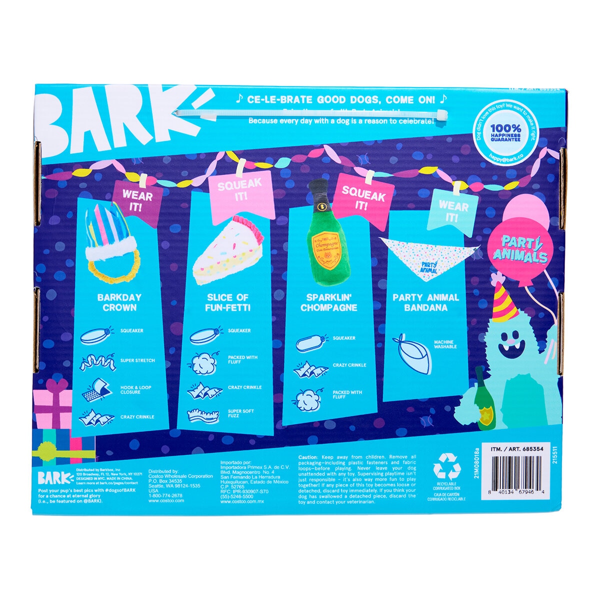 Bark Kit de Fiesta para Mascotas 4 pzs