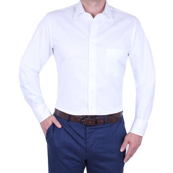 Emporio Colombo, Camisa de Vestir para Caballero, Corte Slim y/o Regular, Color Blanco