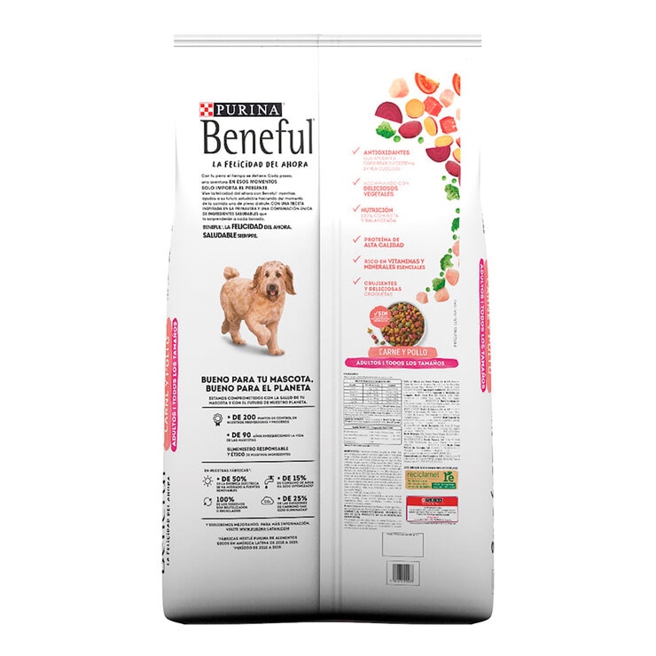 Beneful Alimento para Perro Adulto Carne y Pollo 22 kg