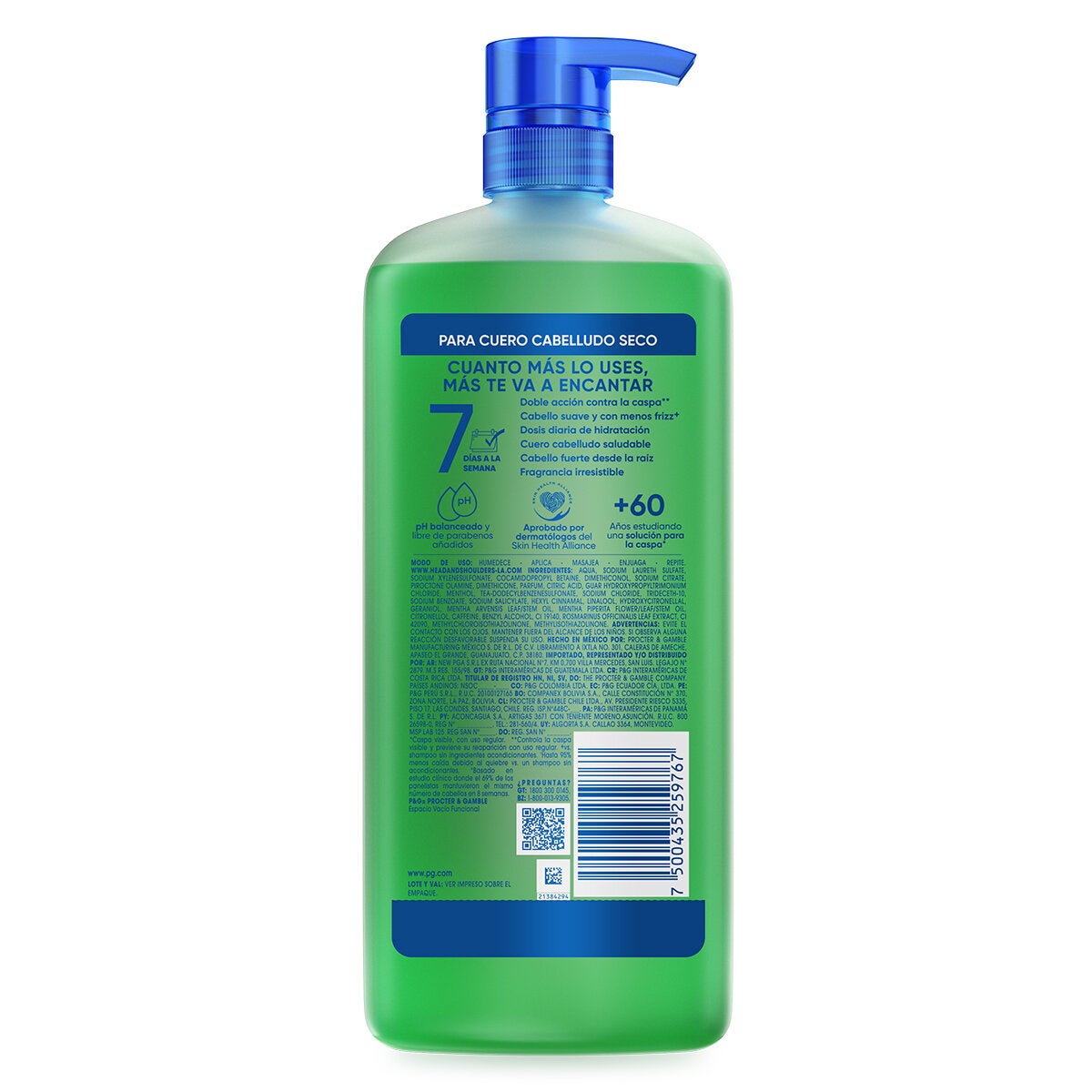 Head & Shoulders Shampoo Control Caspa Anti-fall con Romero 1 L Head & Shoulders Shampoo Control Caspa Anti-fall con Romero 1 L