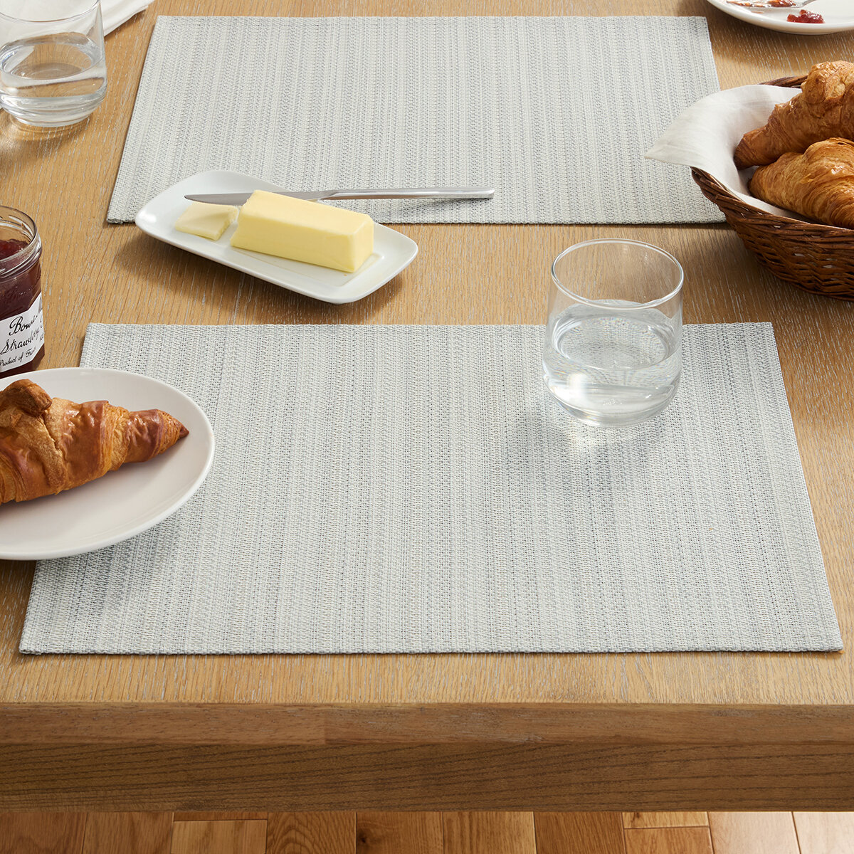 Town & Country Living, Juego de 8 Manteles Individuales, Gris