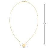 Collar de Oro de Corazón de 14k