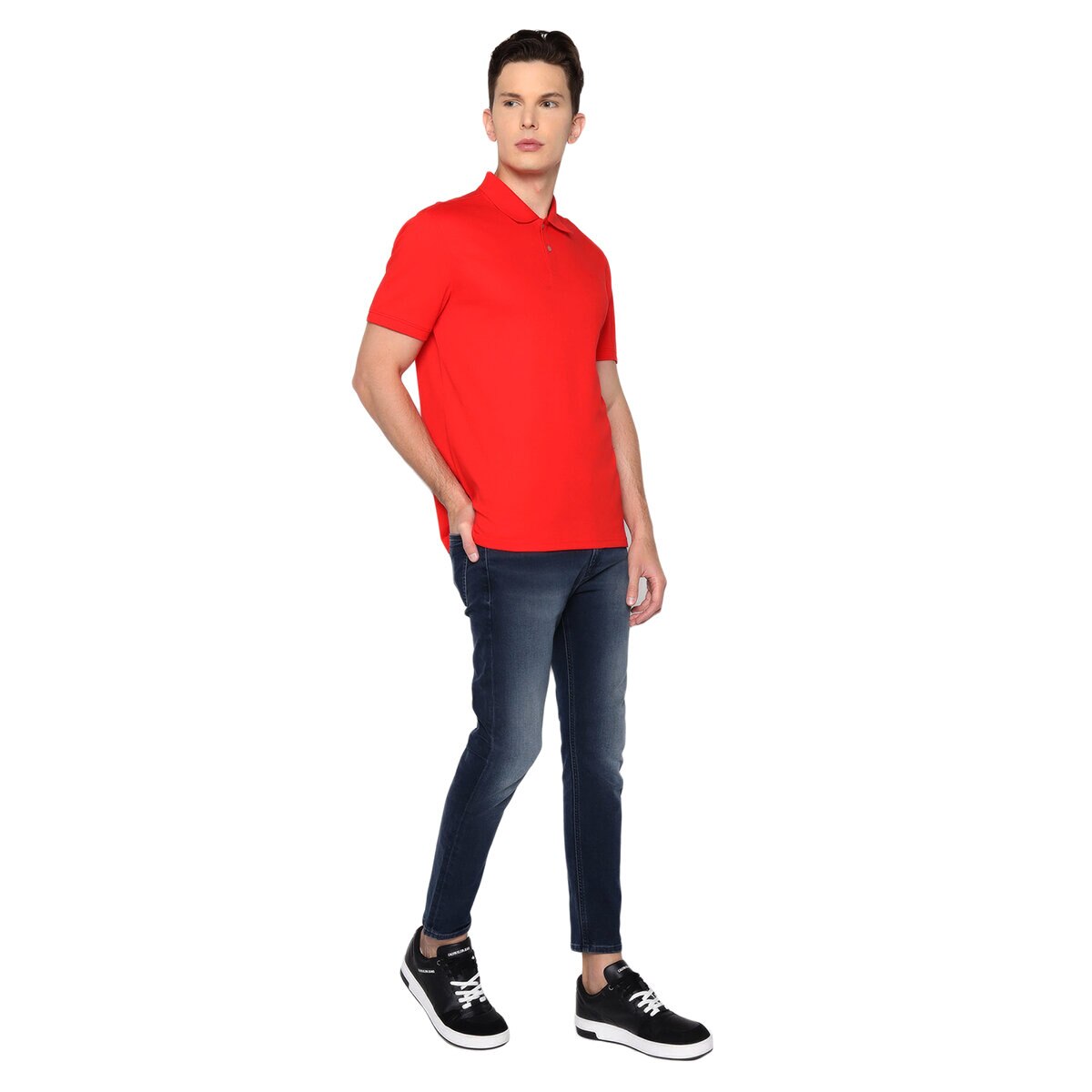 Calvin Klein Polo para Caballero Rojo Chica