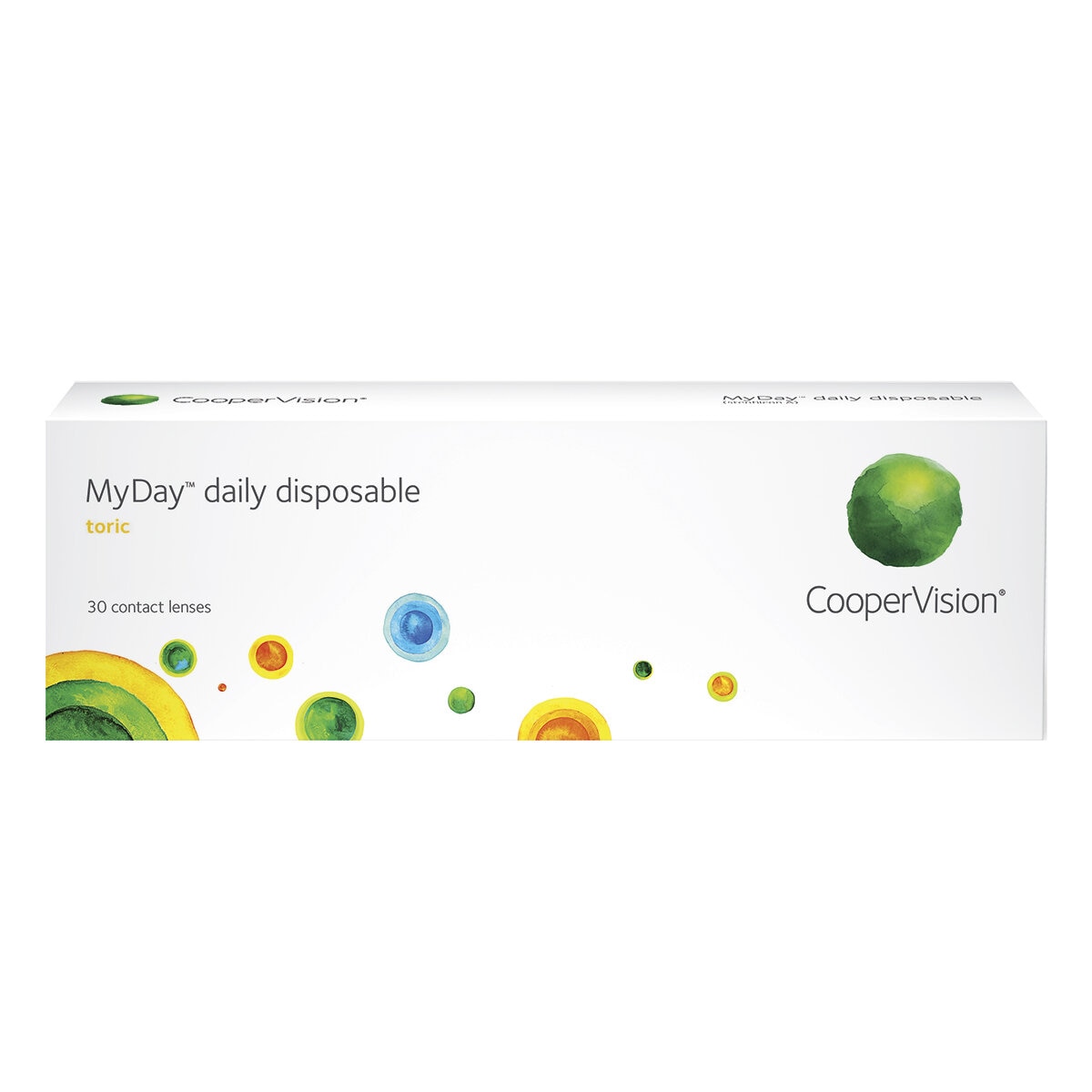 CooperVision Lentes de Contacto MyDay Toric para Astigmatismo con Miopía o Hipermetropía 30 Lentes