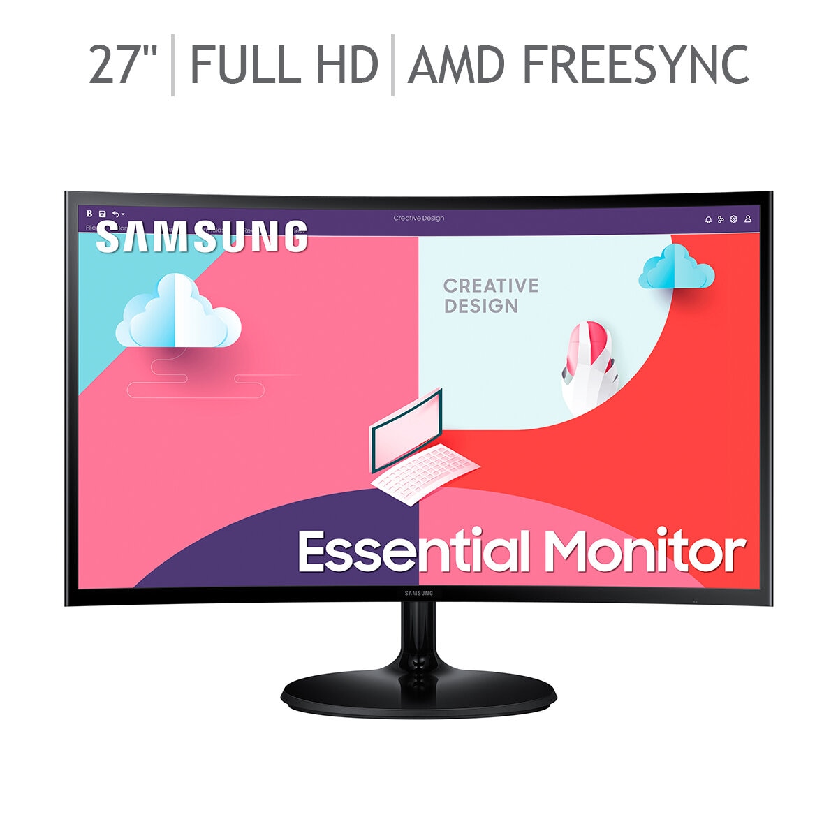 Monitor Samsung 27” pulgadas resolución pantalla FHD Curvo SAMSUNG