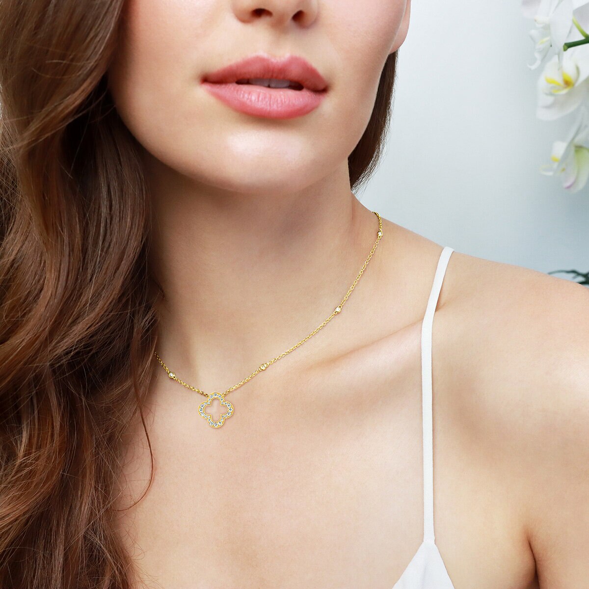 0.70ctw, Collar de Diamantes, Oro Amarillo 14K 0.70ctw, Collar de Diamantes, Oro Amarillo 14K