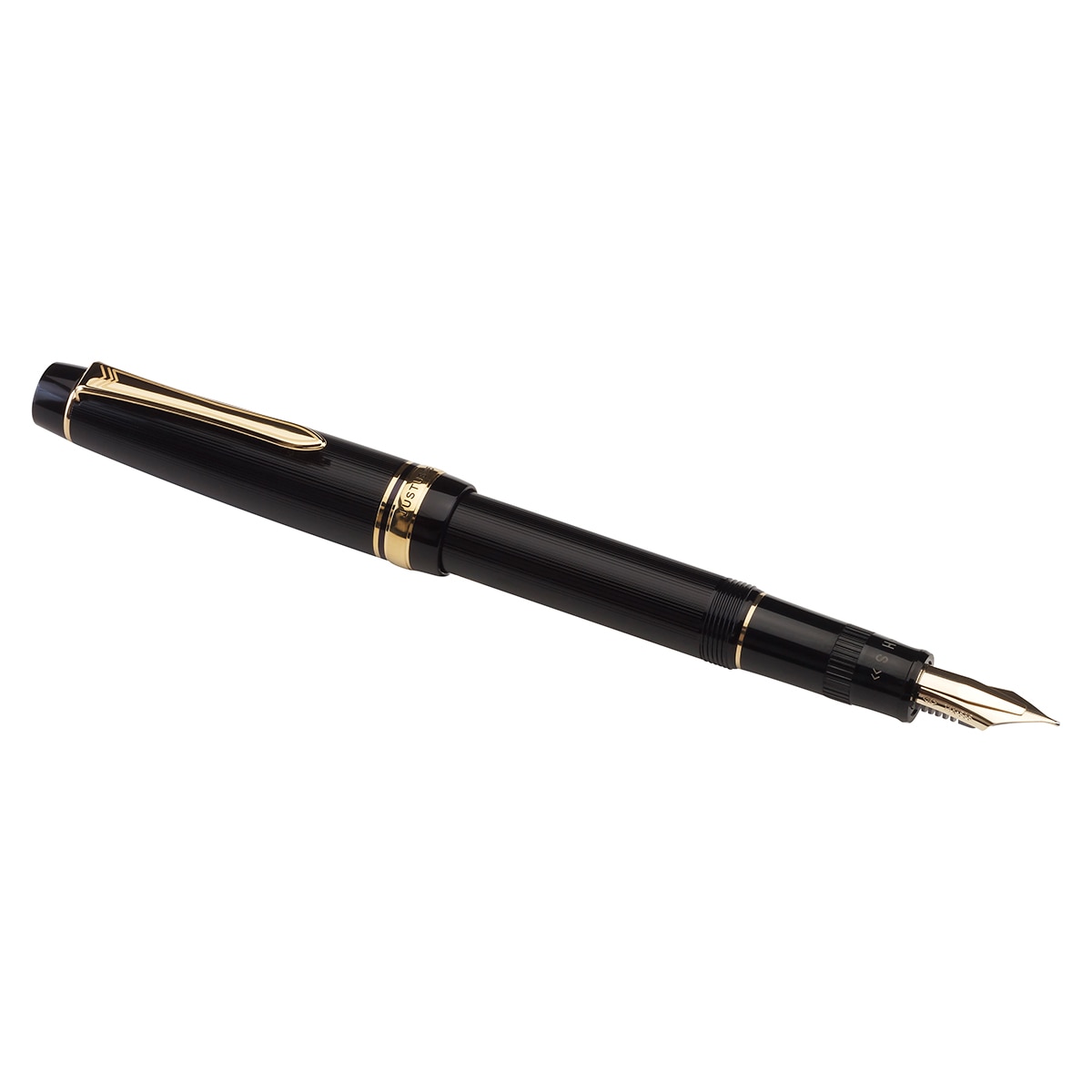 Pilot Justus pluma fuente punto mediano ajustable, plumilla de oro 14k