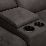 GilmanCreek Furniture, Sofá seccional de tela con 3 reclinables eléctricos y 3 reposacabezas eléctricos