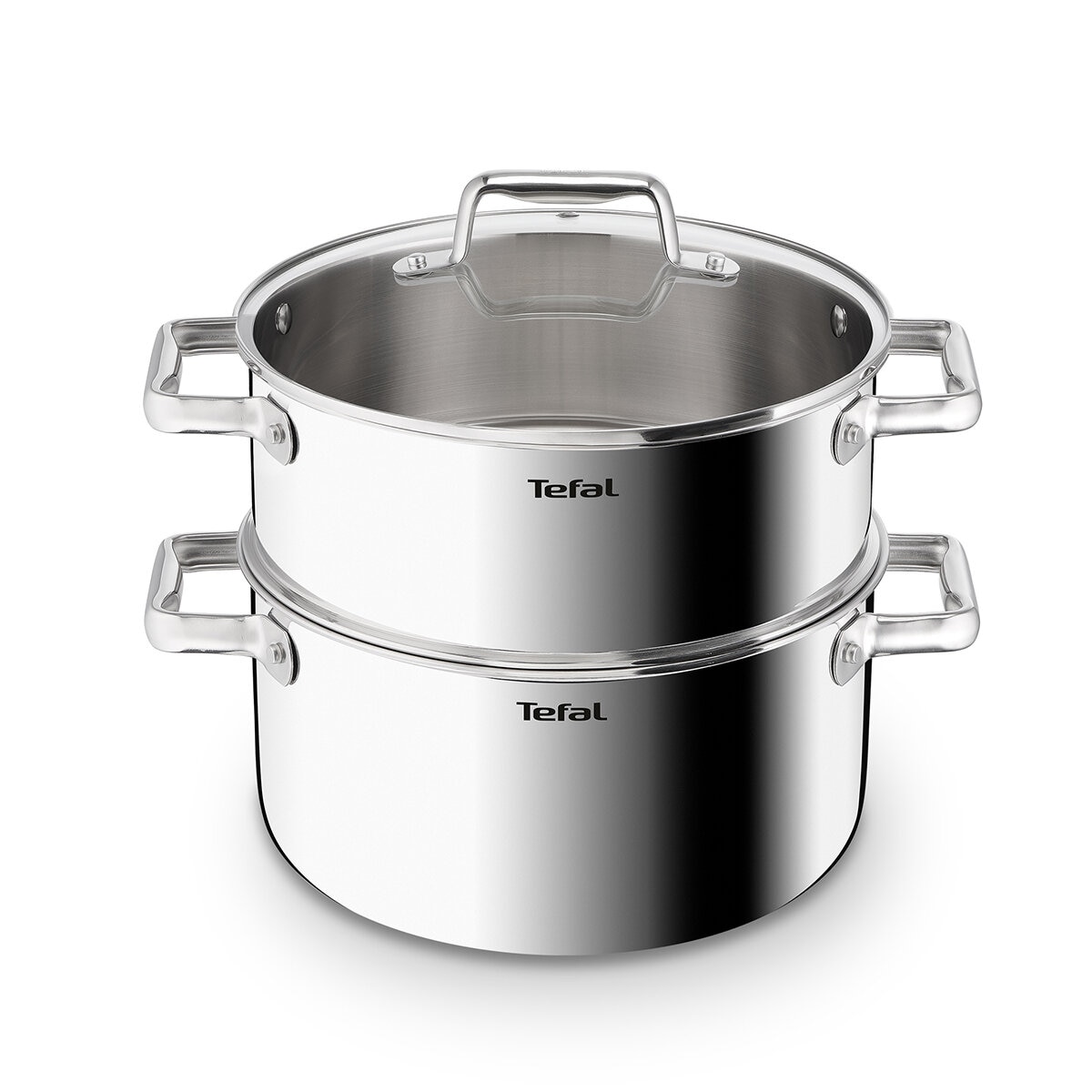 Tefal Batería de Cocina de Acero Inoxidable Tri-capa de 3 Piezas