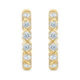Arracadas de Diamantes 0.50ctw, Oro Amarillo 14K Arracadas de Diamantes 0.50ctw, Oro Amarillo 14K