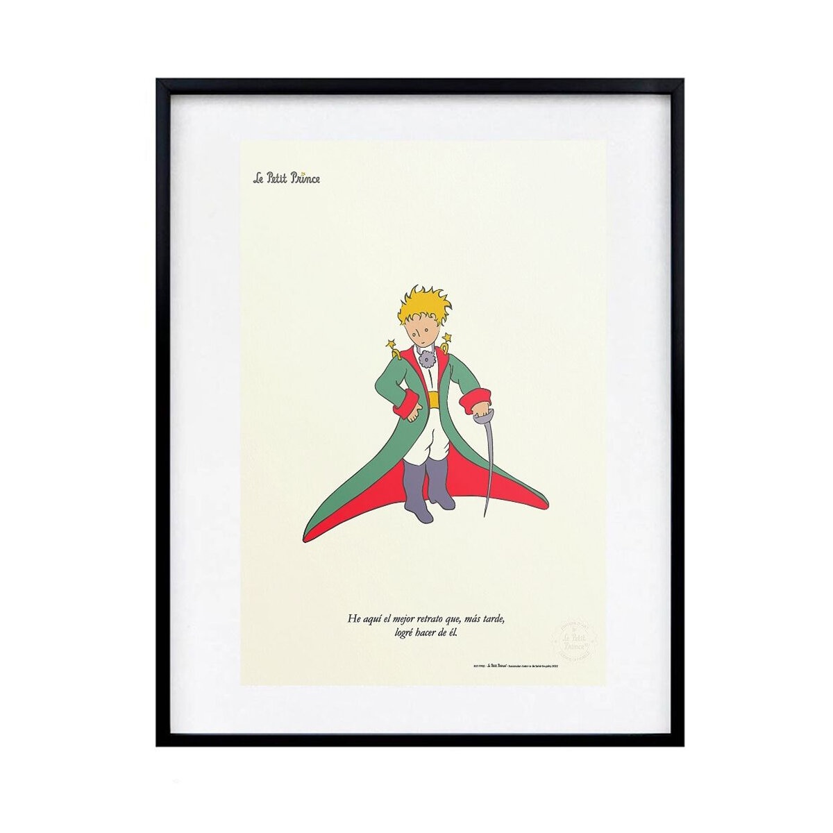 Black Is Color, Cuadro Decorativo El Principito, Enmarcado "Un Abrazo de la Tierra"