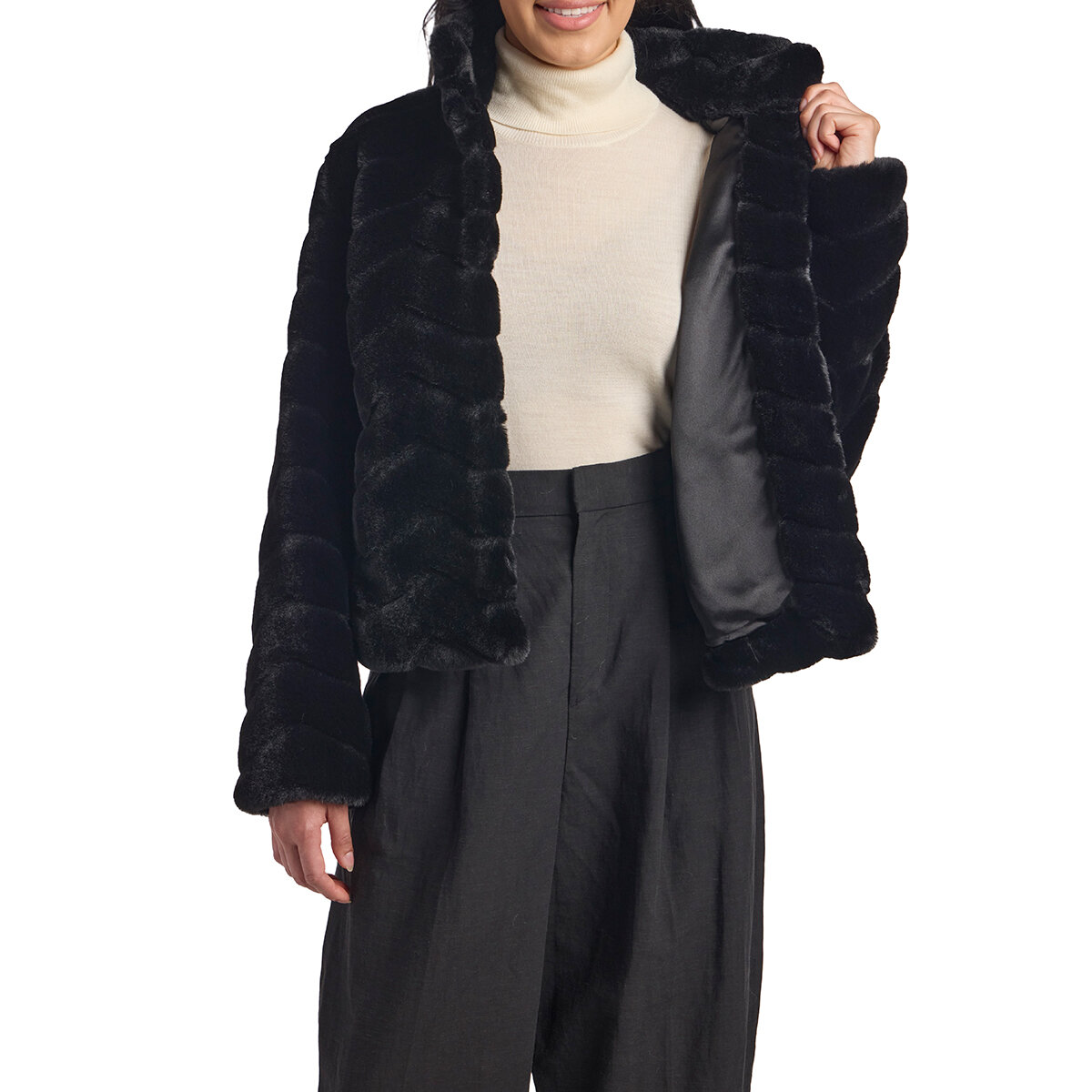 Pendleton Chamarra para Dama Negro Extra Grande Pendleton Chamarra para Dama Negro Extra Grande