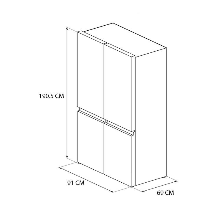 Smeg Refrigerador 18' Cuatro Puertas