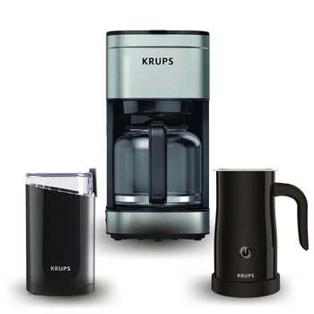 Krups, Combo de Cafetera, Molino y Espumador