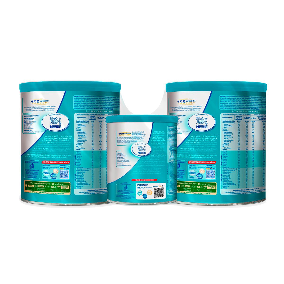 NAN 3 Optipro Etapa 3 2 latas de 1.6 Kg + 1 lata de 400 g