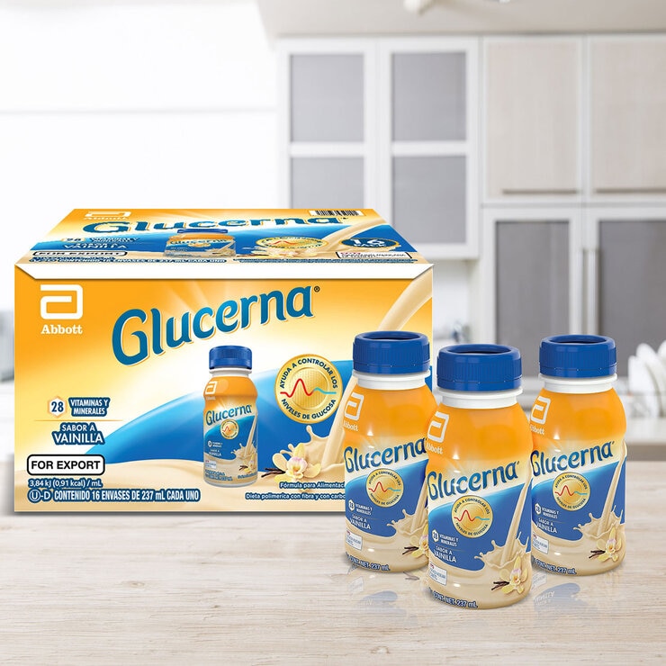 Glucerna Sabor Vainilla Caja de 16 Envases de 237ml c/u