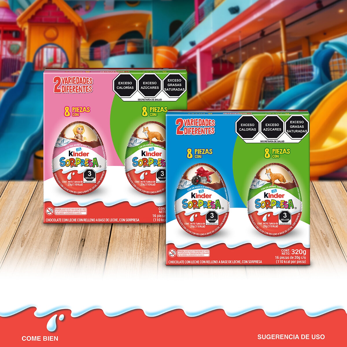 Kinder Sorpresa Huevos de Chocolate 16 pzas de 20 g