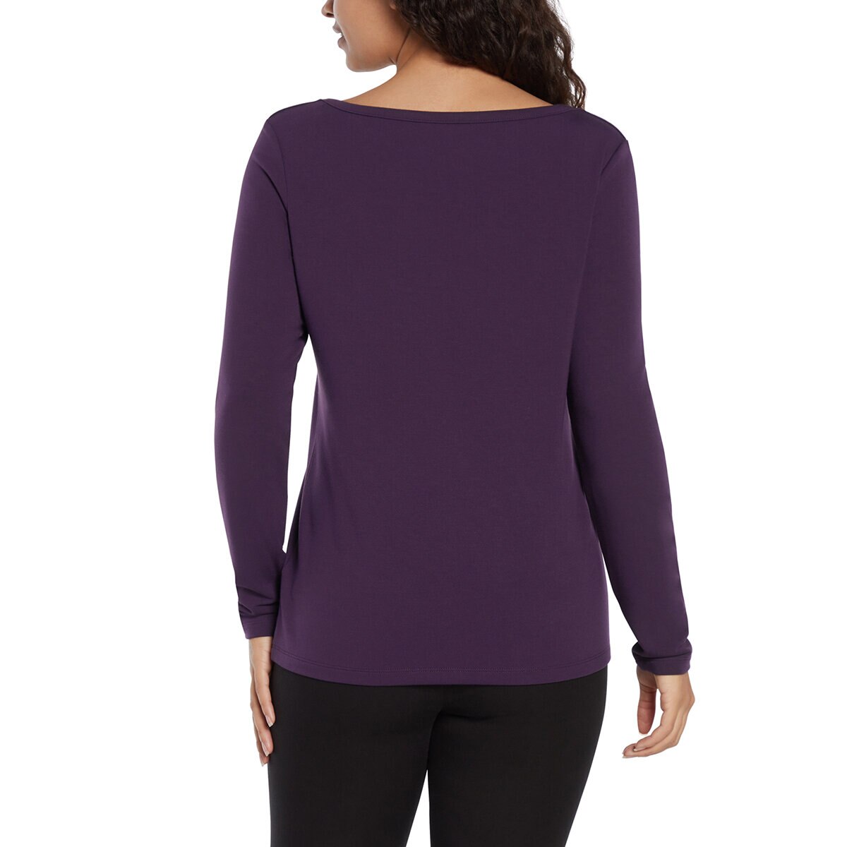 Three Dots Blusa para Dama Morado Mediana
