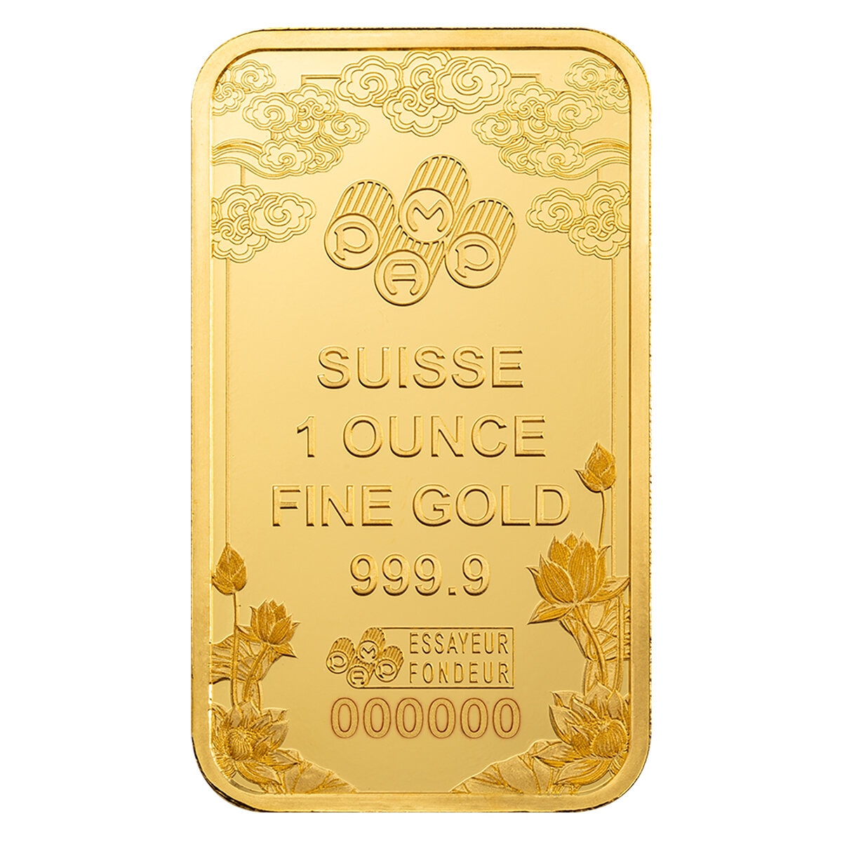 Lingote de Oro 1 oz PAMP, Dragón Buena Suerte