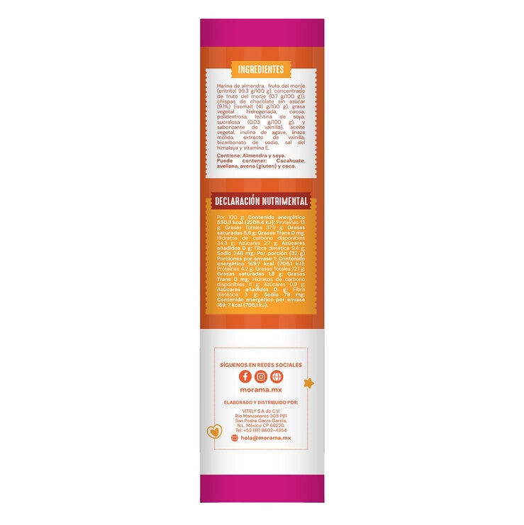 Morama Galletas Keto con Chispas de Chocolate 384 g