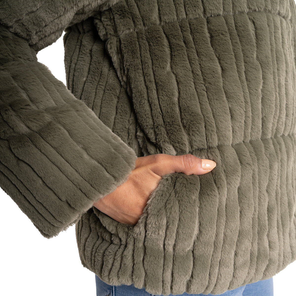Bearpaw Chamarra para Dama Verde EE Grande