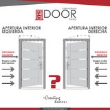 International Door Supply, Puerta de Seguridad Sofia con Fijo Izquierda Chocolate