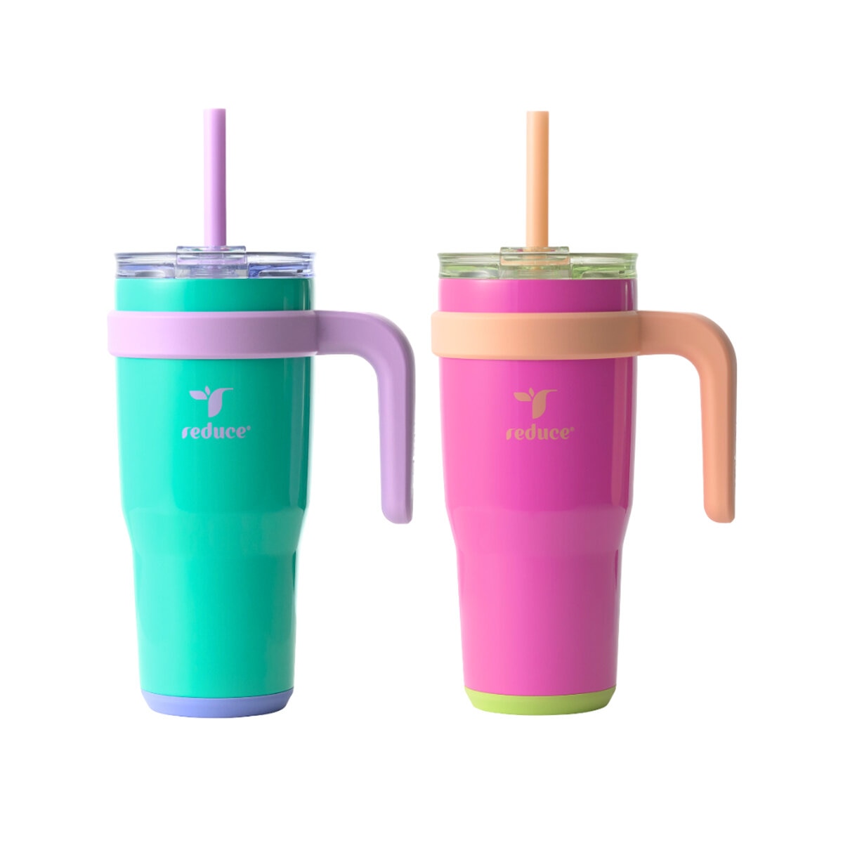Reduce 2 Vasos Aislados al Vacío de 710 mL, Rosa y Verde Menta Reduce 2 Vasos Aislados al Vacío de 710 mL, Rosa y Verde Menta