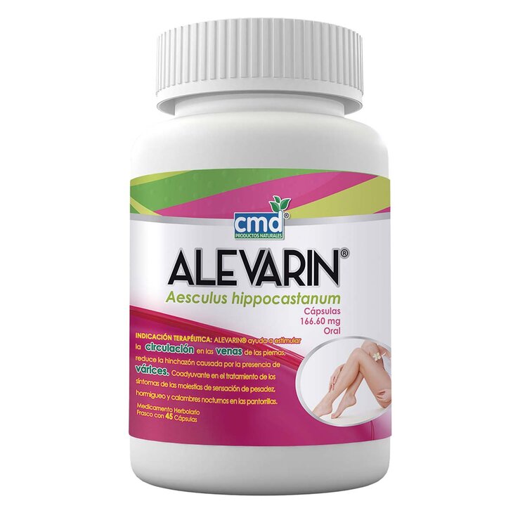 Alevarin Aesculus hippocastanum 166.60mg 3 piezas de 45 cápsulas c/u