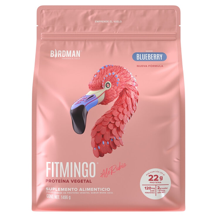 Birdman Fitmingo Proteína Vegetal Sabor Blueberry 1.496 kg Birdman Fitmingo Proteína Vegetal Sabor Blueberry 1.496 kg