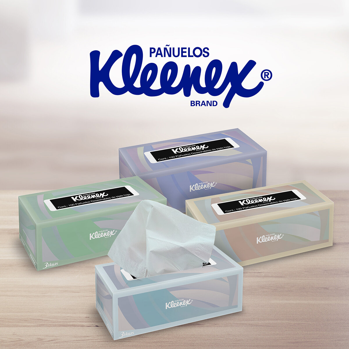 Kleenex Pañuelo Triple Hoja 8 cajas con 100 pzas Kleenex Pañuelo Triple Hoja 8 cajas con 100 pzas