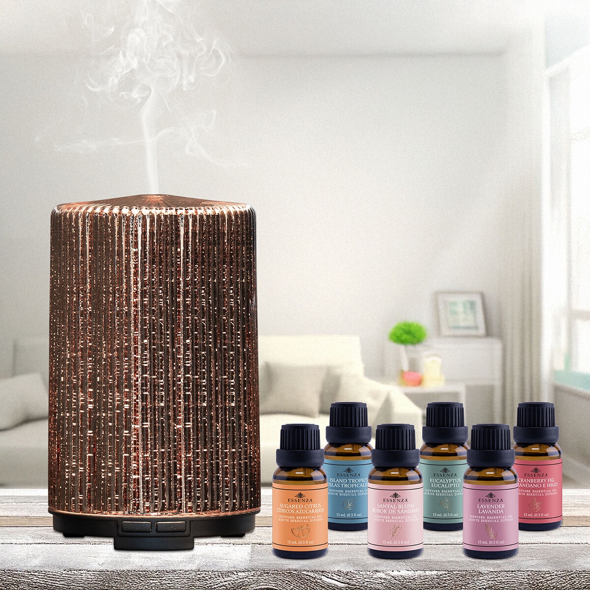 Essenza Difusor Eléctrico con 6 Aceites Esenciales