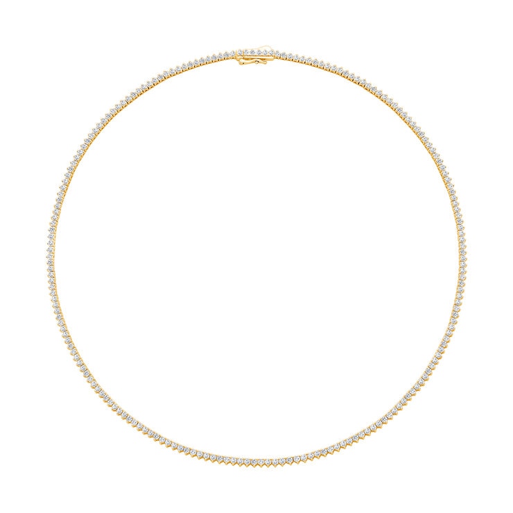 Collar de Diamantes, 5ctw, Oro Amarillo de 14K