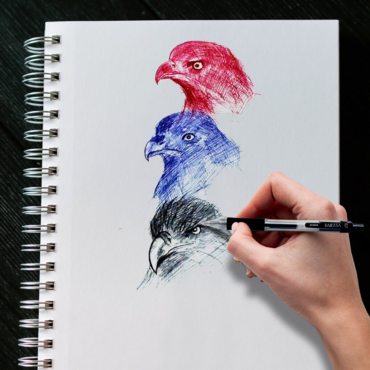 Bolígrafo Sarasa Gel 24 Pzas, Tinta Negro y Azul