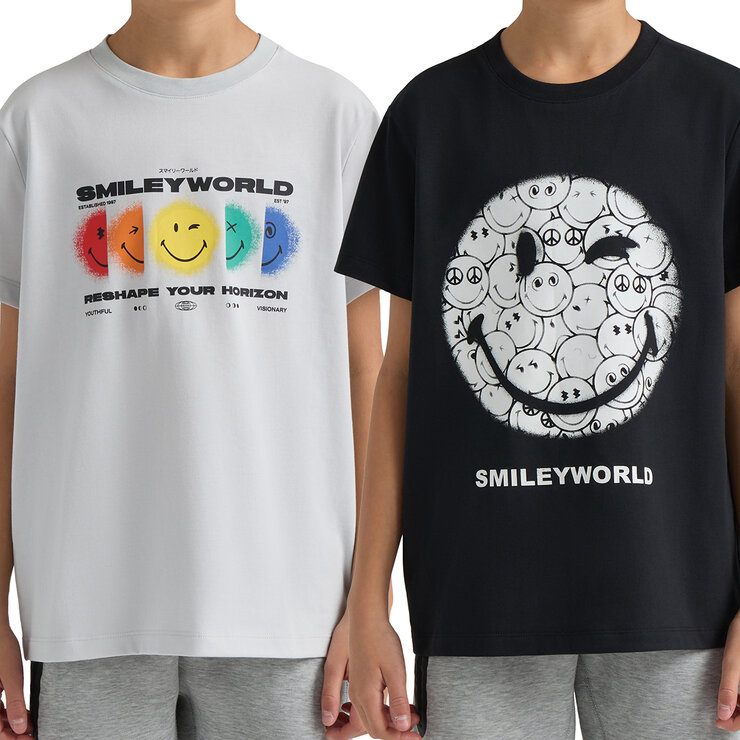 SmileyWord Playera para Niños y Niñas 2 piezas Varias Tallas y Colores SmileyWord Playera para Niños y Niñas 2 piezas Varias Tallas y Colores