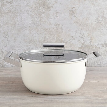 Smeg Olla de 24cm con Tapa de Cristal Varios Colores
